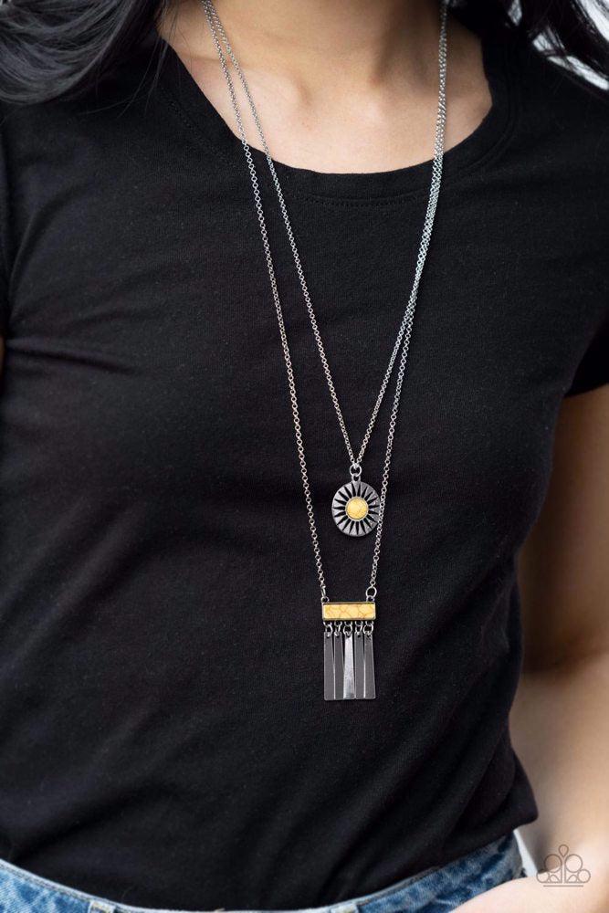 Sunburst Rustica Yellow Necklace - Paparazzi Accessories