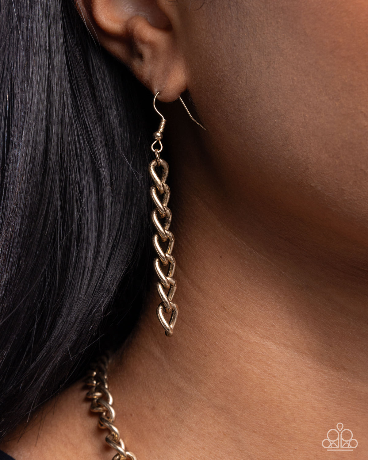 Sunflower Spring Gold Necklace - Paparazzi Accessories - free matching earrings -CarasShop.com - Paparazzi Jewelry by Cara Jewels