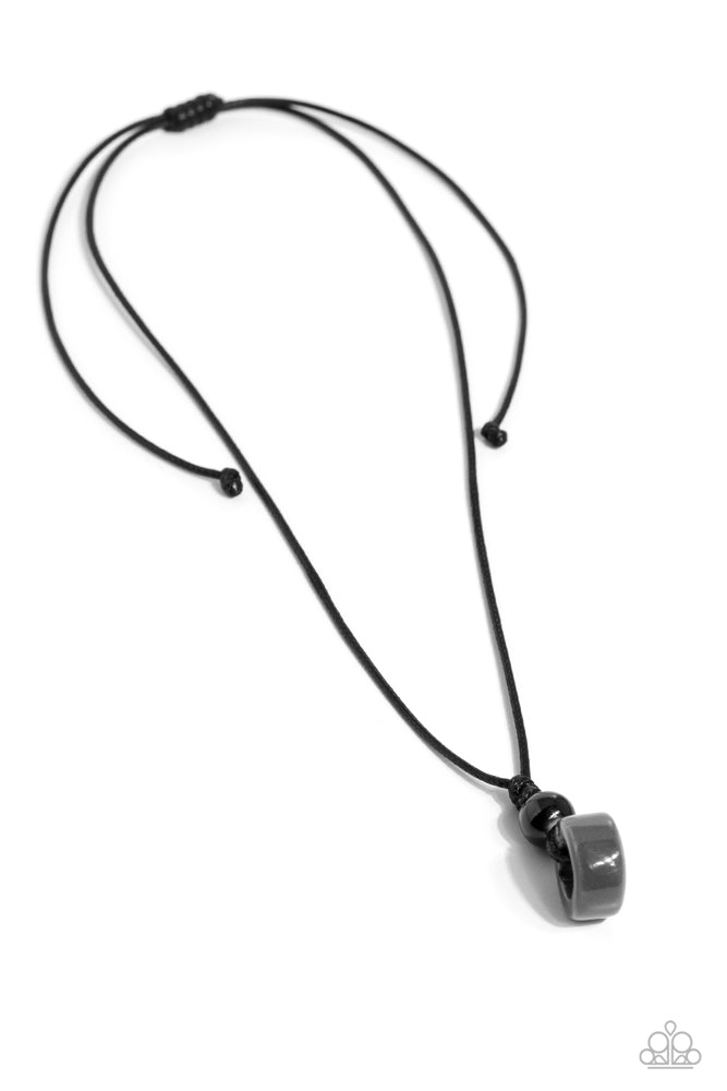 Sunset Sabbatical Men's Black Necklace - Paparazzi Accessories