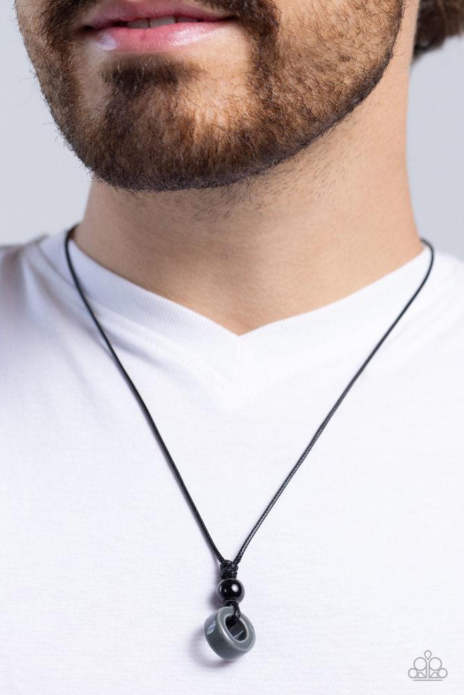 Sunset Sabbatical Men's Black Necklace - Paparazzi Accessories