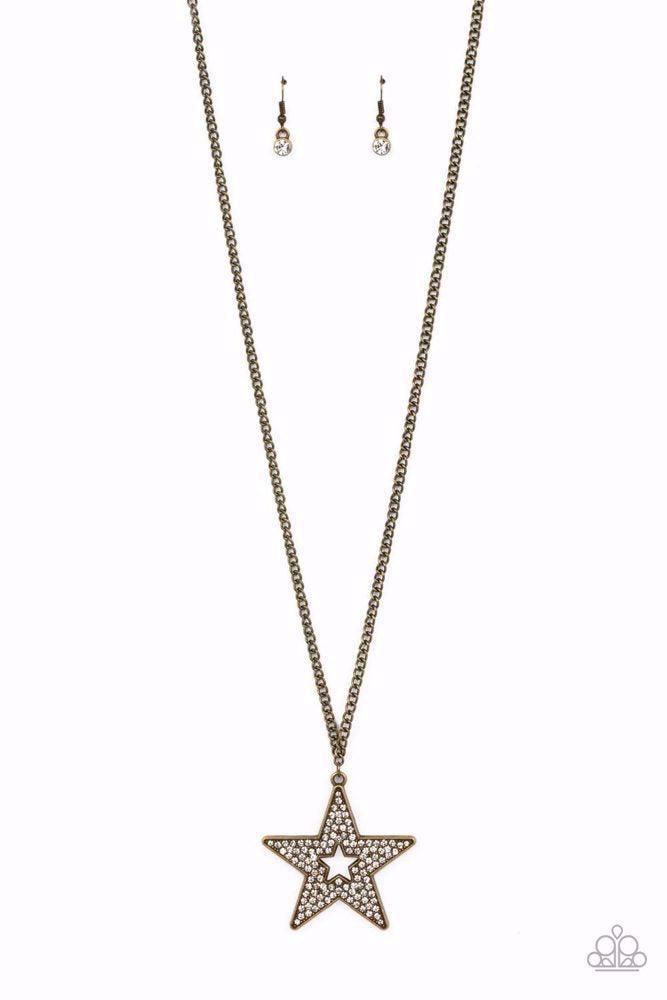 Superstar Stylist Brass Necklace - Paparazzi Accessories
