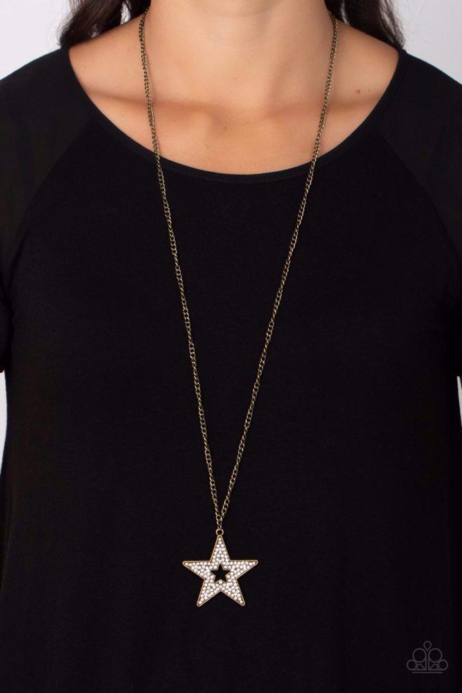 Superstar Stylist Brass Necklace - Paparazzi Accessories