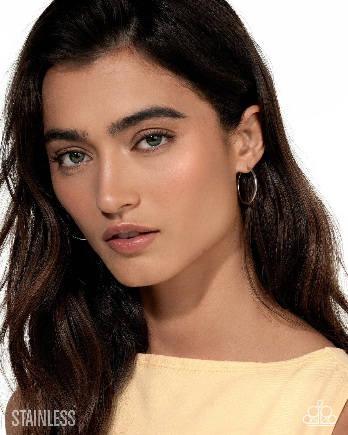 Surmounting Sheen Silver Hoop Earrings - Paparazzi Accessories