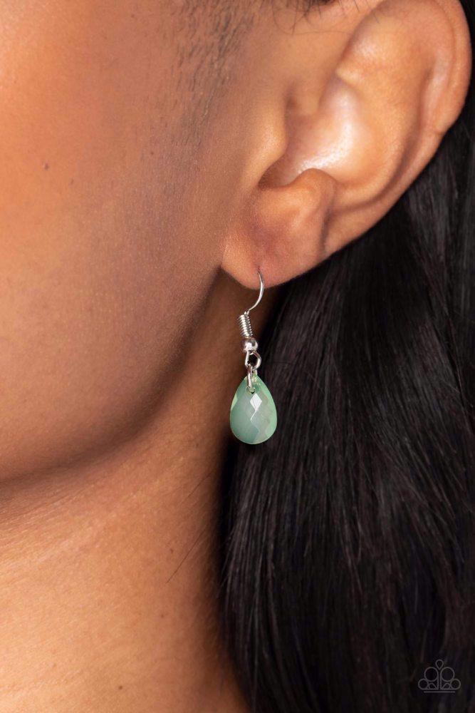 Sweet DREAMCATCHER Green Necklace - Paparazzi Accessories - free matching earrings -CarasShop.com - Paparazzi Jewelry by Cara Jewels