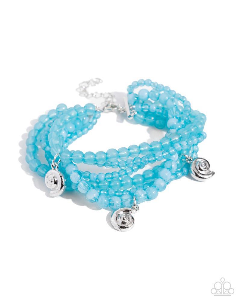Swirling Shopaholic Blue Bracelet - Paparazzi Accessories
