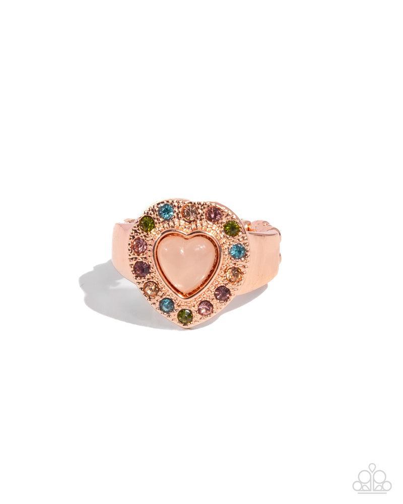 Sympathetic Shimmer Copper Ring - Paparazzi Accessories