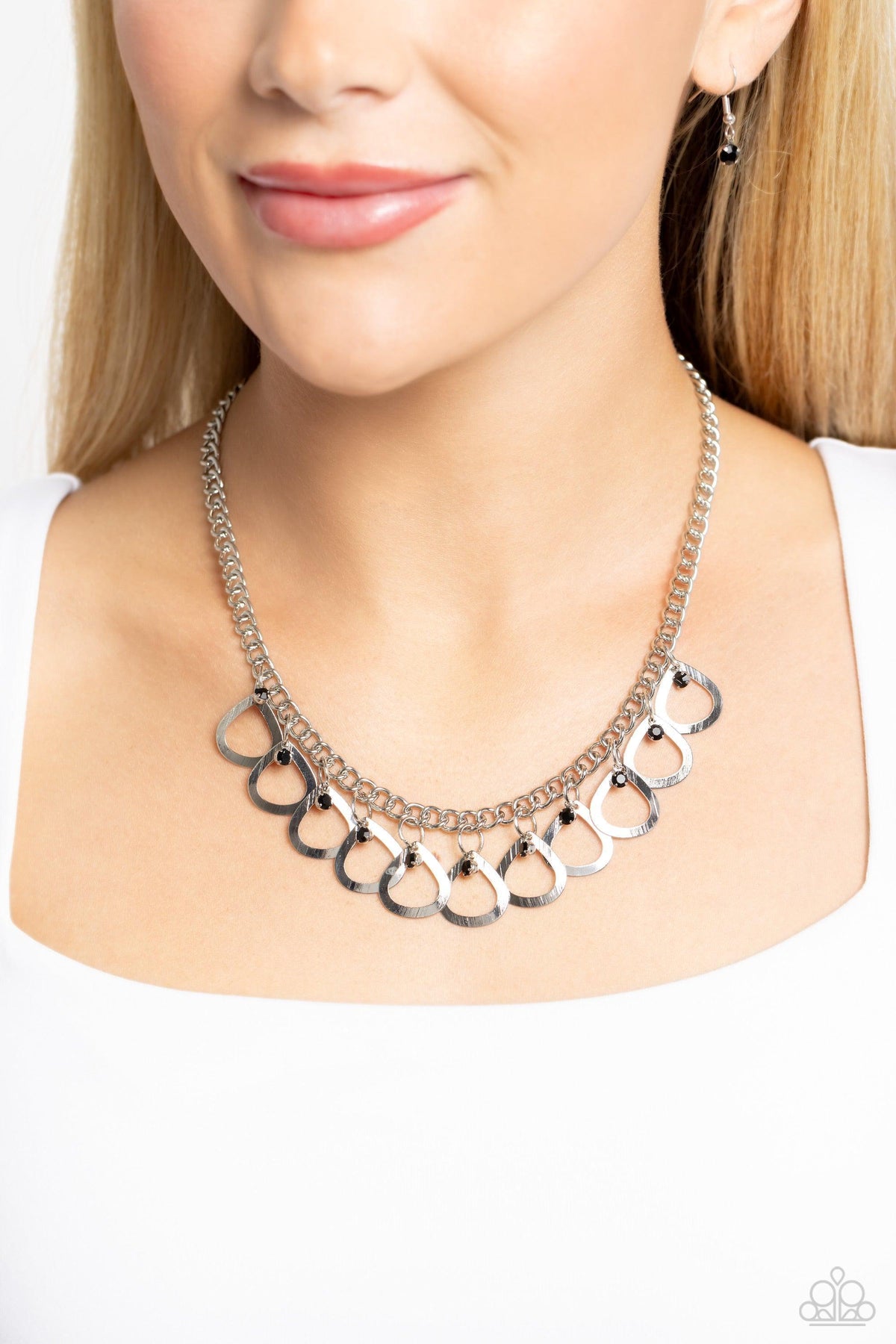 TEAR-rifically Twinkling Black Necklace - Paparazzi Accessories