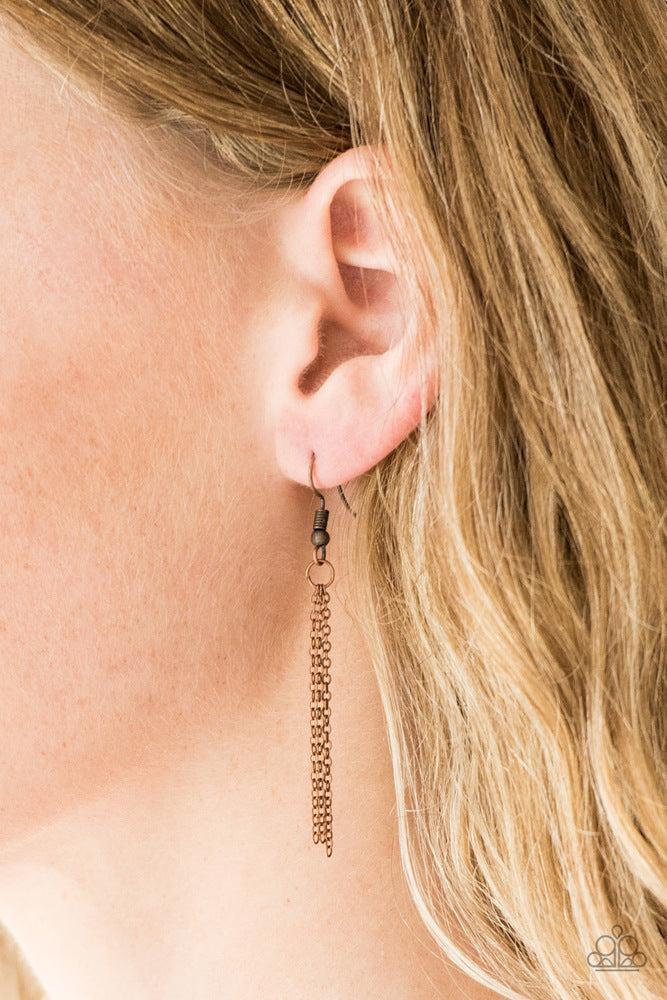 TRI Harder Copper Necklace - Paparazzi Accessories