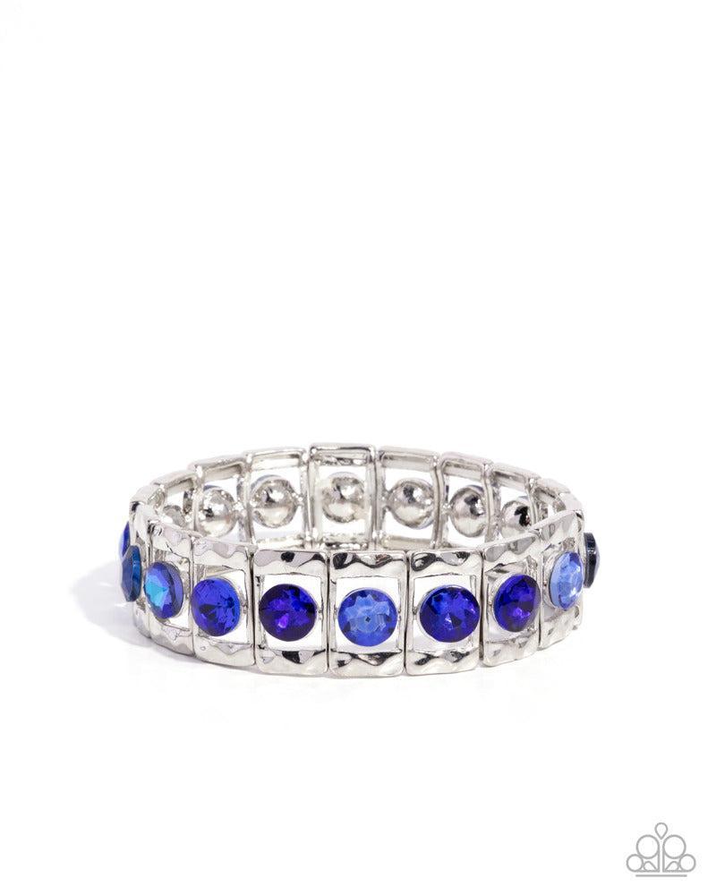 Taking SQUARE Of Business Blue Bracelet - Paparazzi Accessories