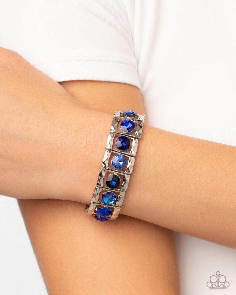 Taking SQUARE Of Business Blue Bracelet - Paparazzi Accessories