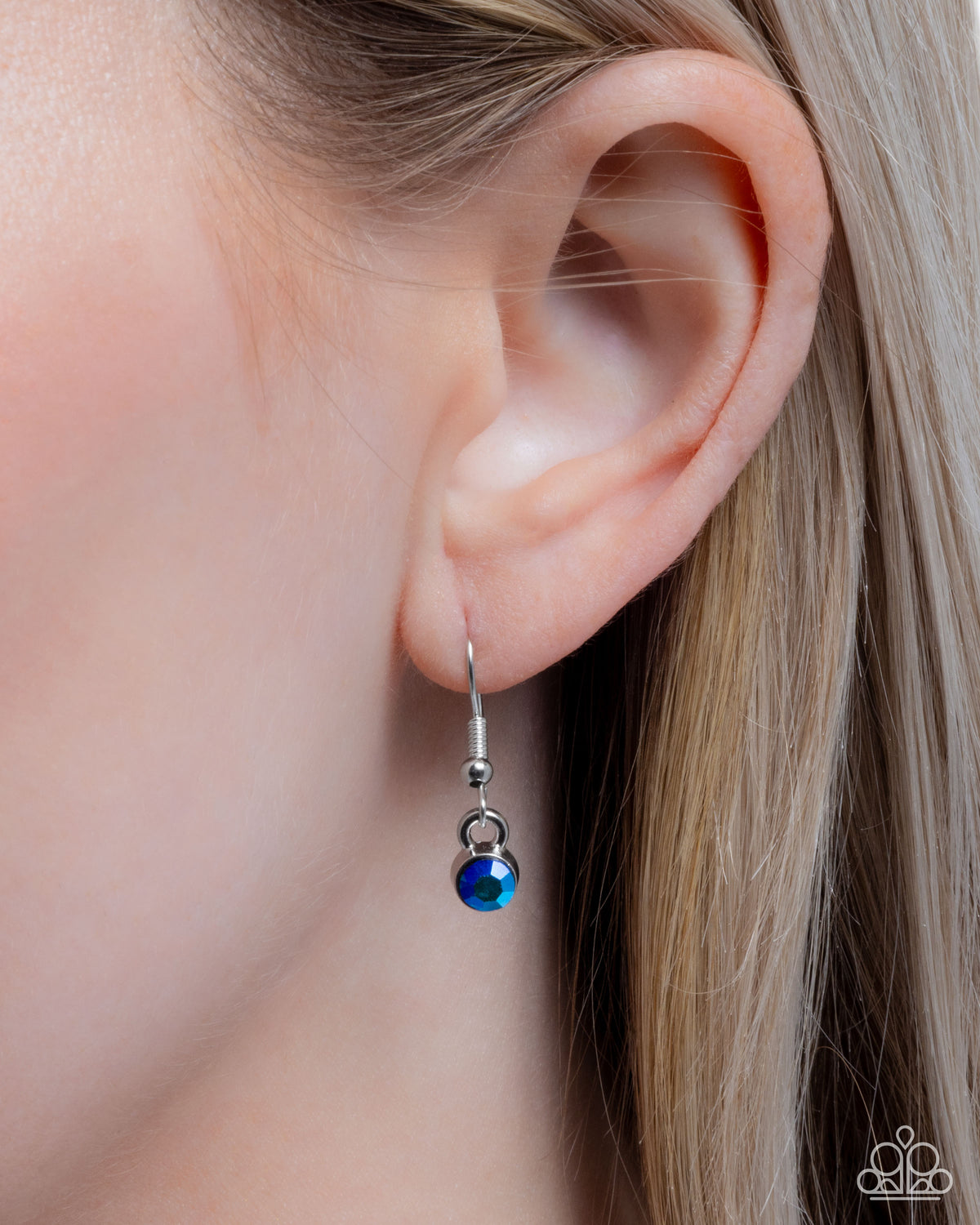 Teardrop Timeline Green & Blue UV Shimmer Floral Necklace - Paparazzi Accessories - free matching earrings - CarasShop.com - Paparazzi Jewelry by Cara Jewels