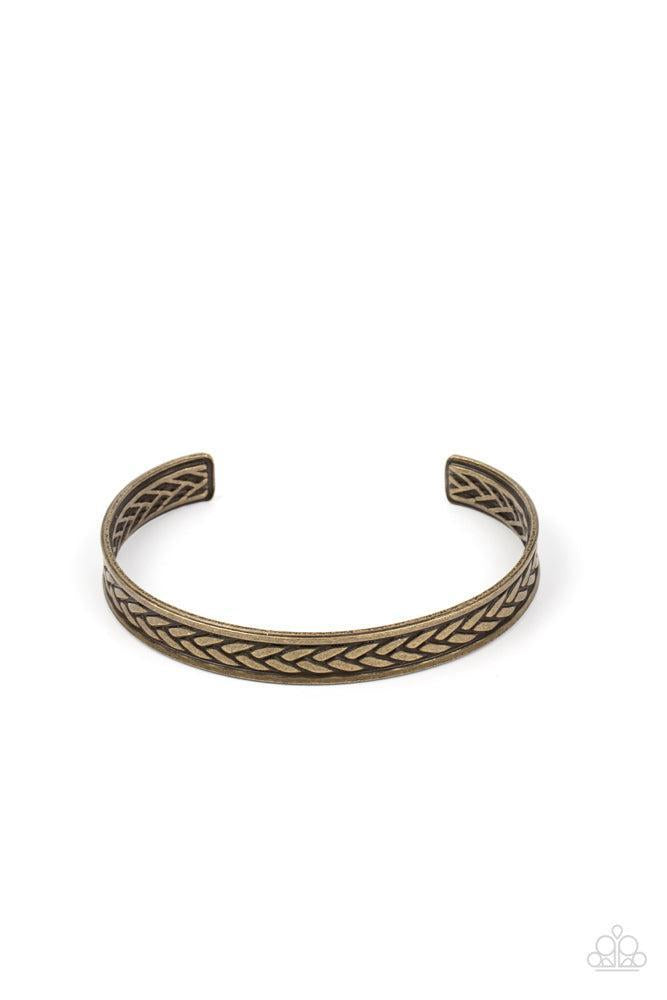 Terra Tread Men's Brass Cuff Bracelet - Paparazzi Accessories