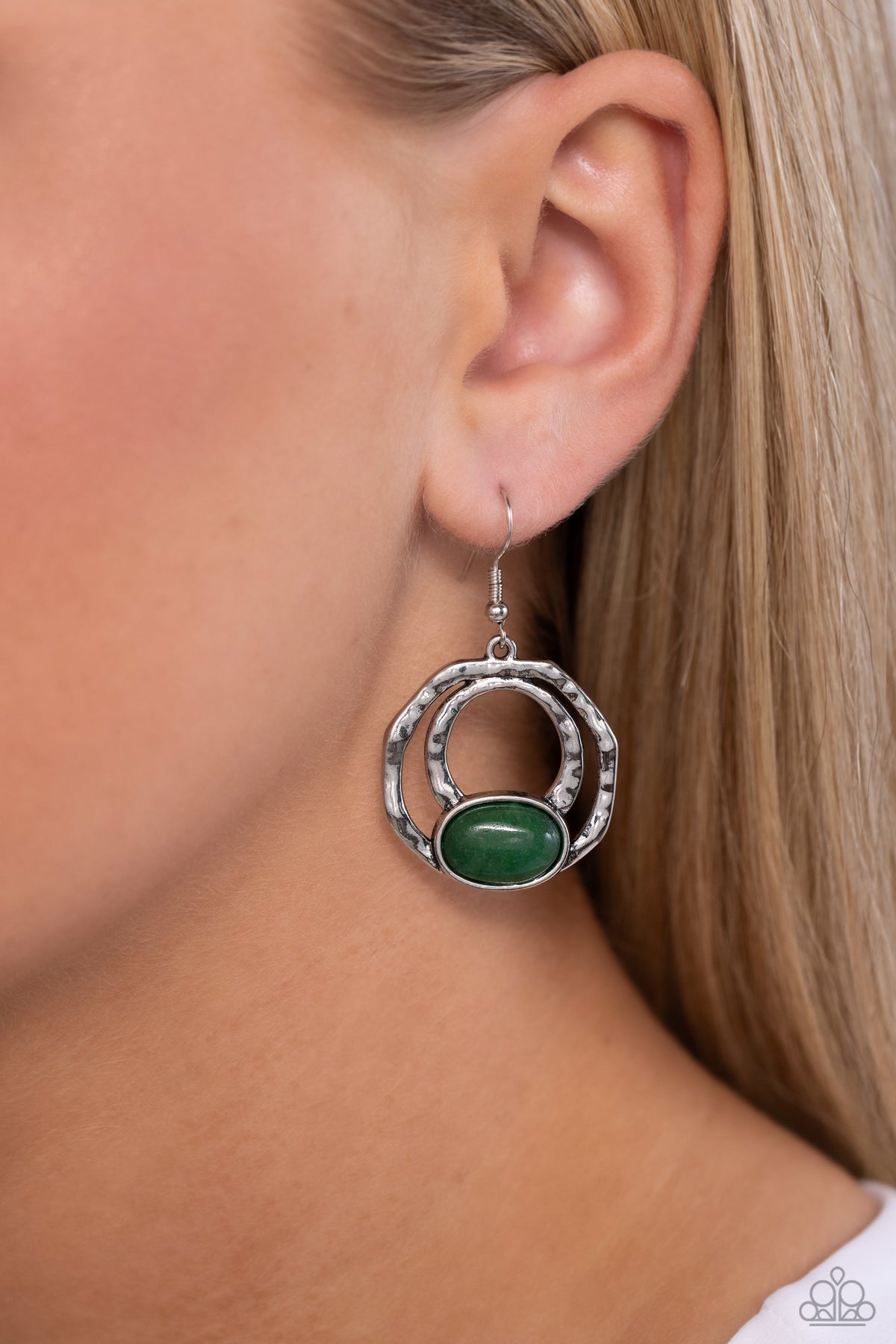 Terrestrial Retreat Green Earrings - Paparazzi Accessories