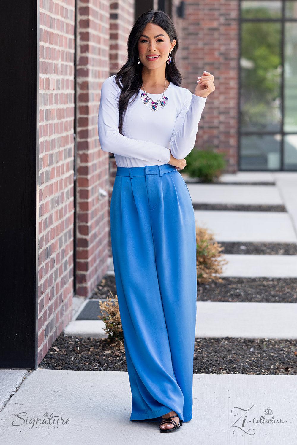 The Laura 2023 Zi Signature Collection Necklace - Paparazzi Accessories stylized on model in casual dress - CarasShop.com - Paparazzi Jewelry by Cara Jewels