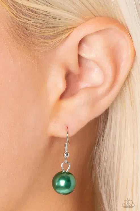 The NOBLE Prize Green Necklace - Paparazzi Accessories - free matching earrings -CarasShop.com - Paparazzi Jewelry by Cara Jewels