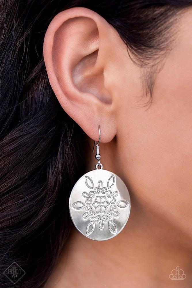 Tidal Taste Silver Earrings - Paparazzi Accessories