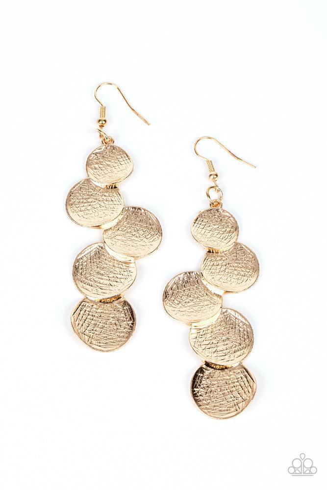 Token Gesture Gold Earrings - Paparazzi Accessories