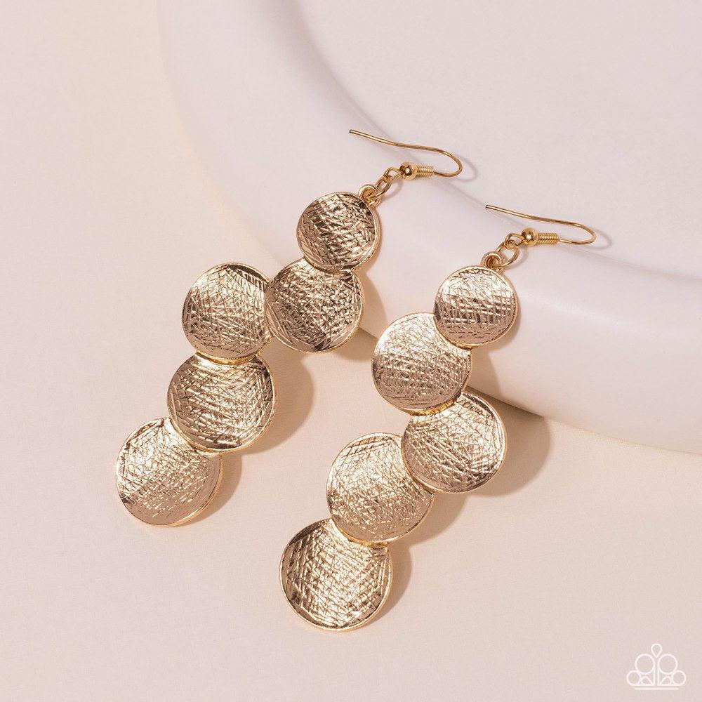 Token Gesture Gold Earrings - Paparazzi Accessories