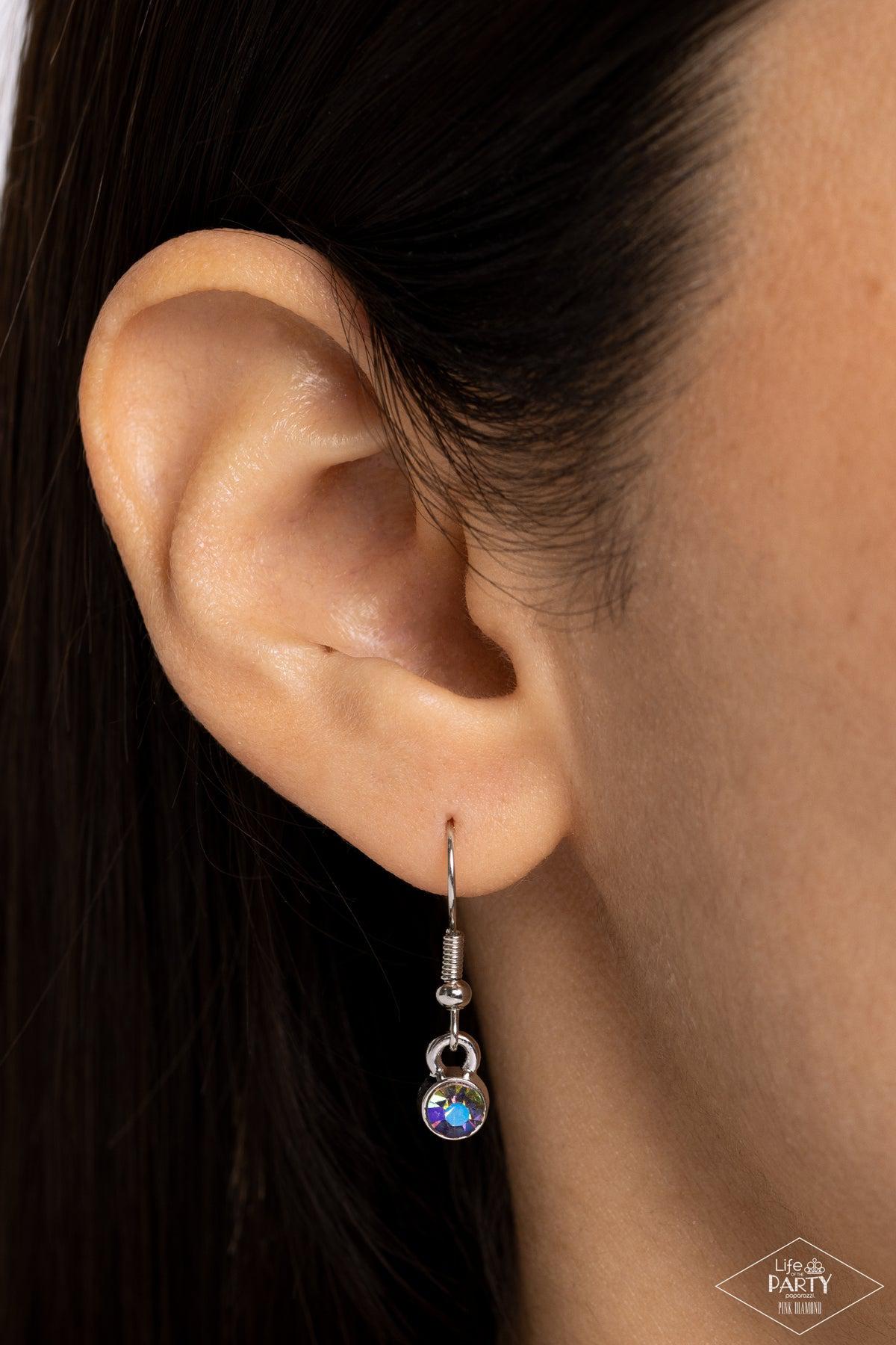 Top Dollar Diva Multi UV Shimmer Rhinestone Necklace - Paparazzi Accessories - free matching earrings -CarasShop.com - Paparazzi Jewelry by Cara Jewels