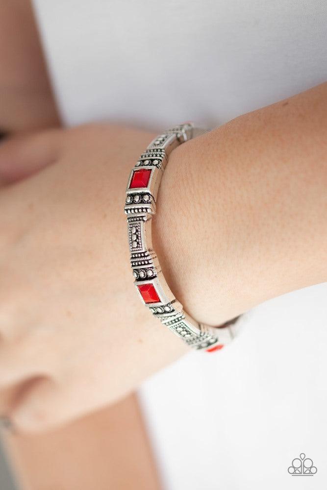 Totally Traveller Red Bracelet - Paparazzi Accessories