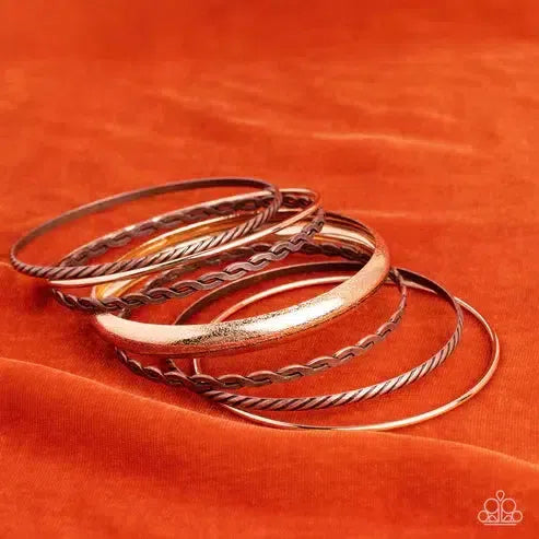 Trophy Texture Multi Bracelet - Paparazzi Accessories- CarasShop.com - Paparazzi Jewelry by Cara Jewels