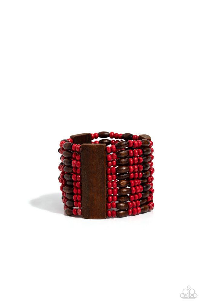 Tropical Takeover Red Bracelet - Paparazzi Accessories