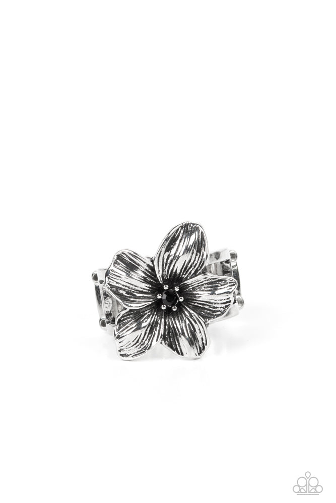 Tropical Treat Black Ring - Paparazzi Accessories