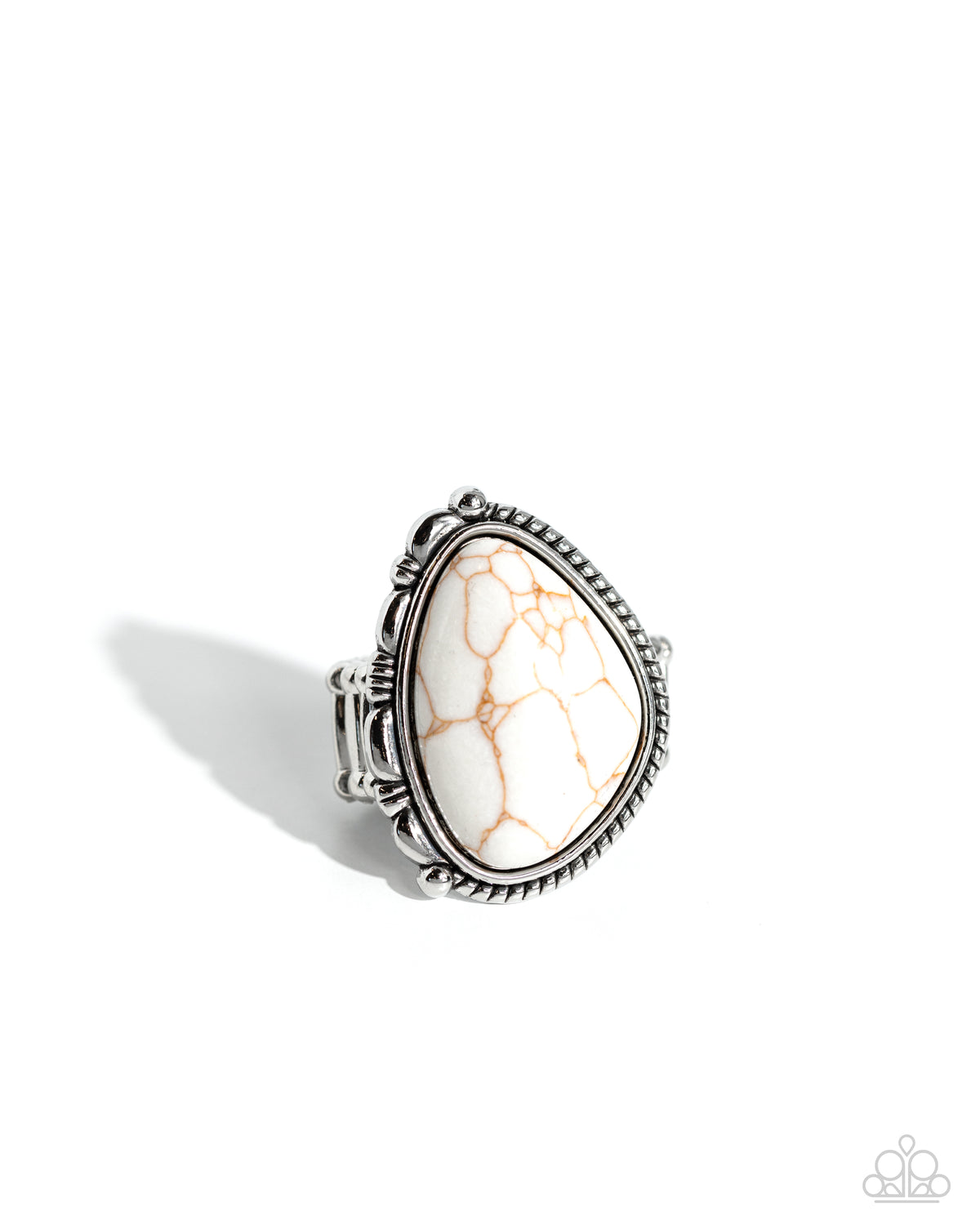 Tundra Rotunda White Ring - Paparazzi Accessories
