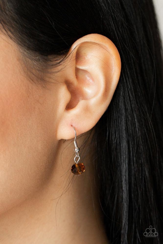 Turn Up the Tea Lights Brown Necklace - Paparazzi Accessories