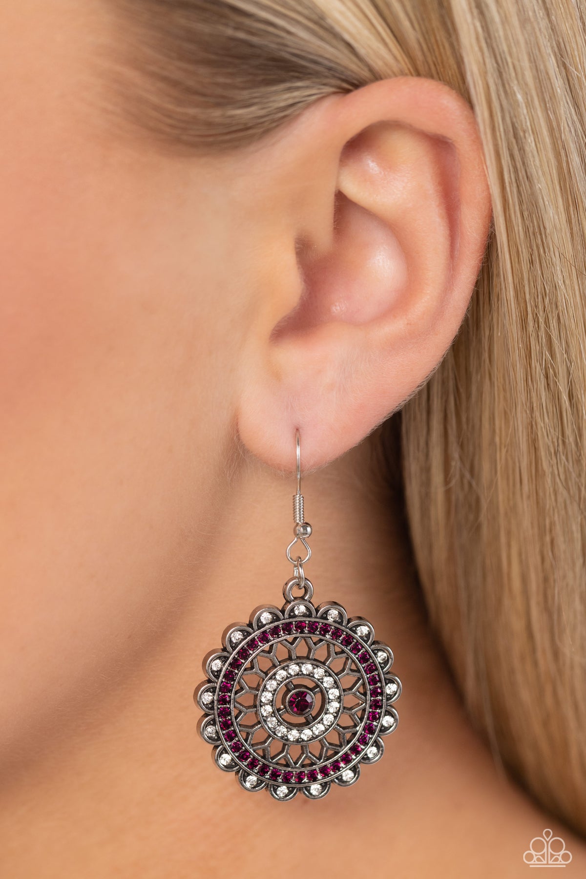 Twinkly Translation Purple Earrings - Paparazzi Accessories
