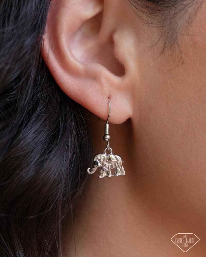 Unforgettable Shimmer Multi Rhinestone Elephant Necklace - Paparazzi Accessories - free matching earrings -CarasShop.com - Paparazzi Jewelry by Cara Jewels