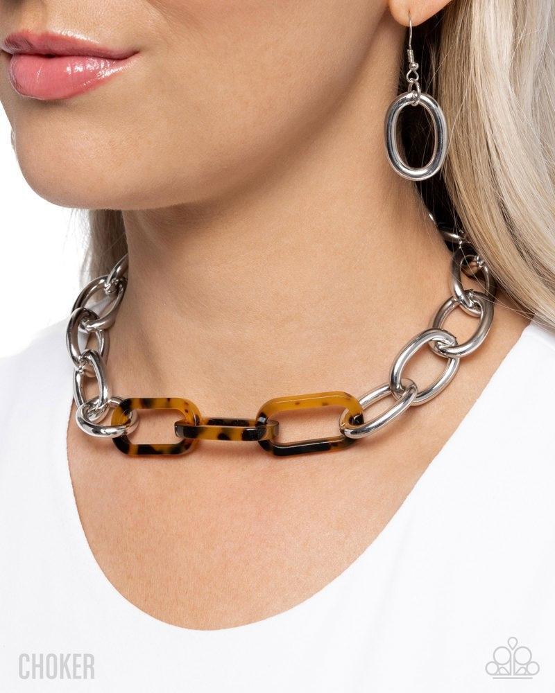 Uniquely Upmarket Brown Necklace - Paparazzi Accessories
