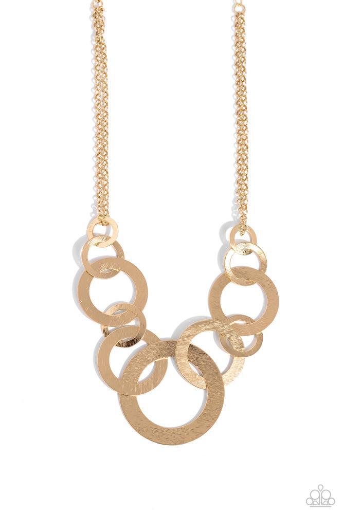 Uptown Links Gold Necklace - Paparazzi Accessories