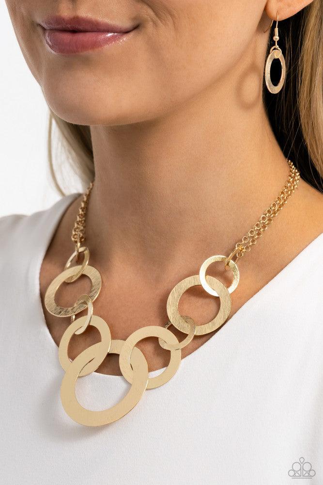 Uptown Links Gold Necklace - Paparazzi Accessories