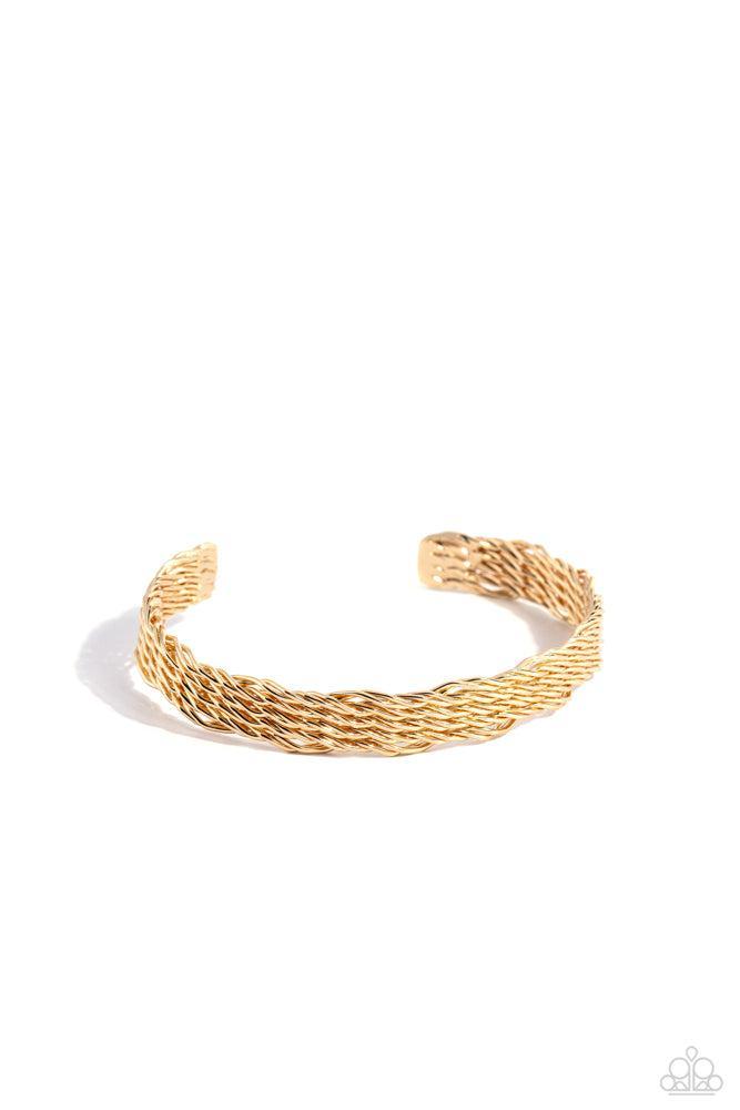Urban Zone Men's Gold Cuff Bracelet - Paparazzi Accessories