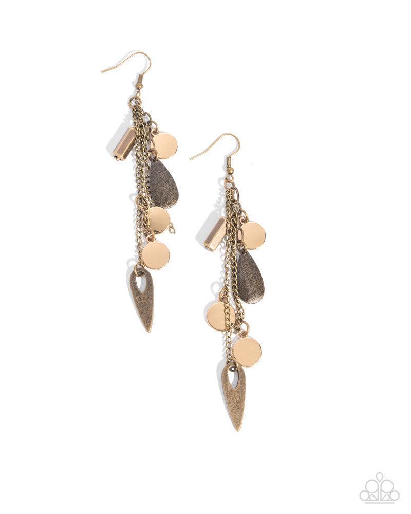 Valid Vanity Multi Gold & Brass Earrings - Paparazzi Accessories