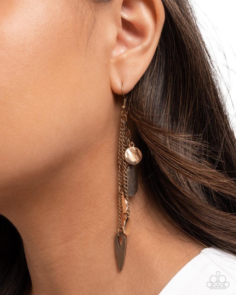 Valid Vanity Multi Gold & Brass Earrings - Paparazzi Accessories