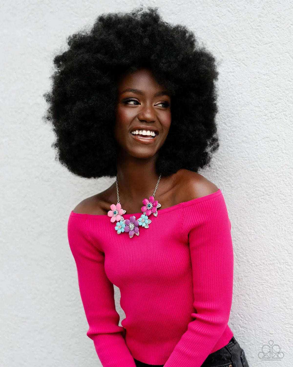 Well-Mannered Whimsy Pink Flower Necklace - Paparazzi Accessories