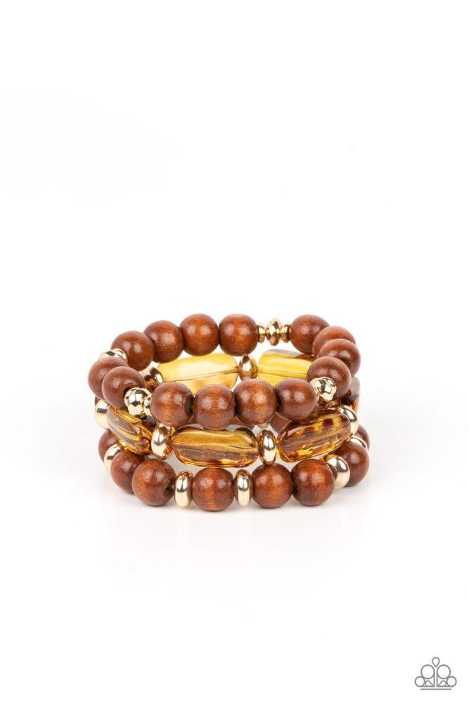 WILD-Mannered Gold Bracelet - Paparazzi Accessories
