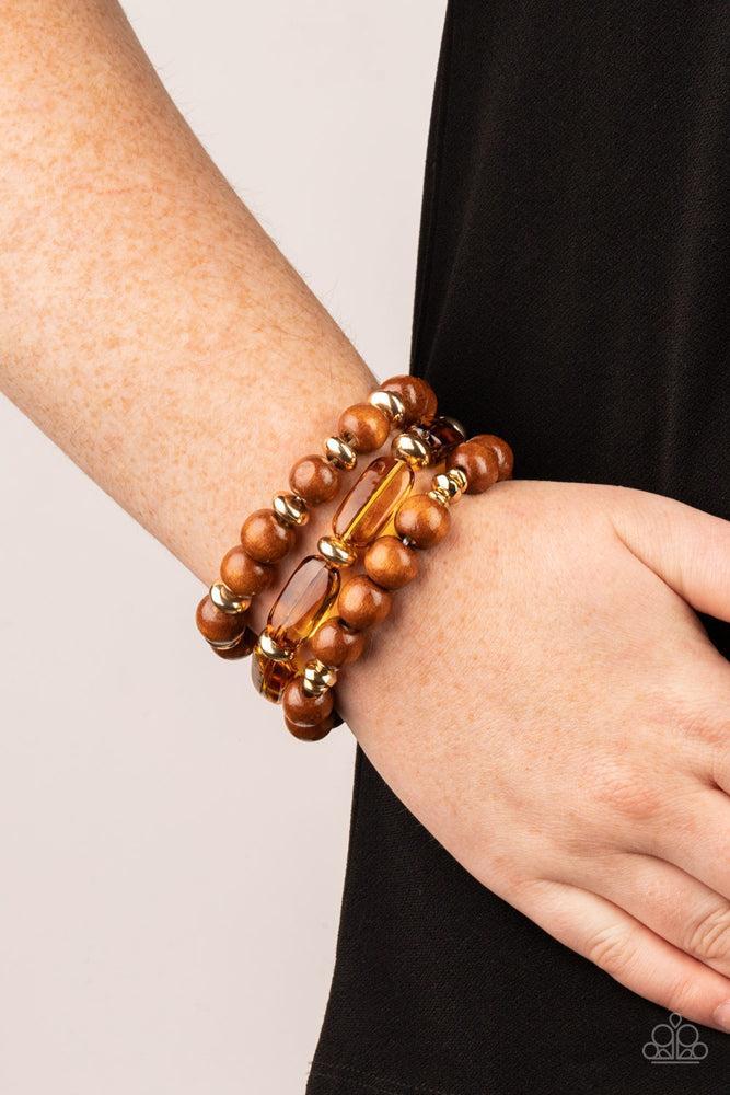 WILD-Mannered Gold Bracelet - Paparazzi Accessories