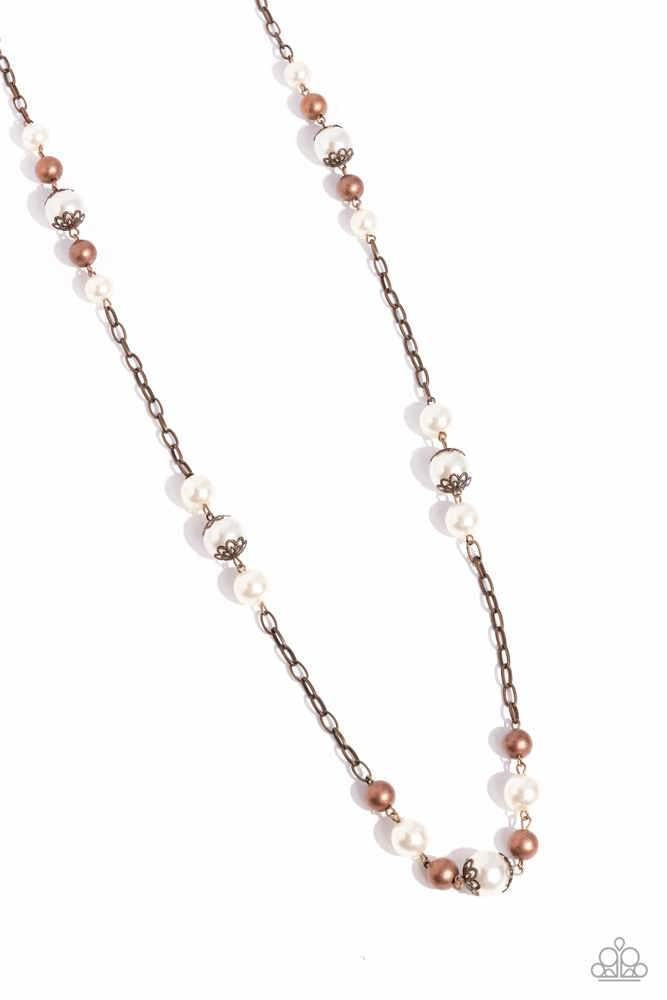 Wall Street Waltz Copper Necklace - Paparazzi Accessories