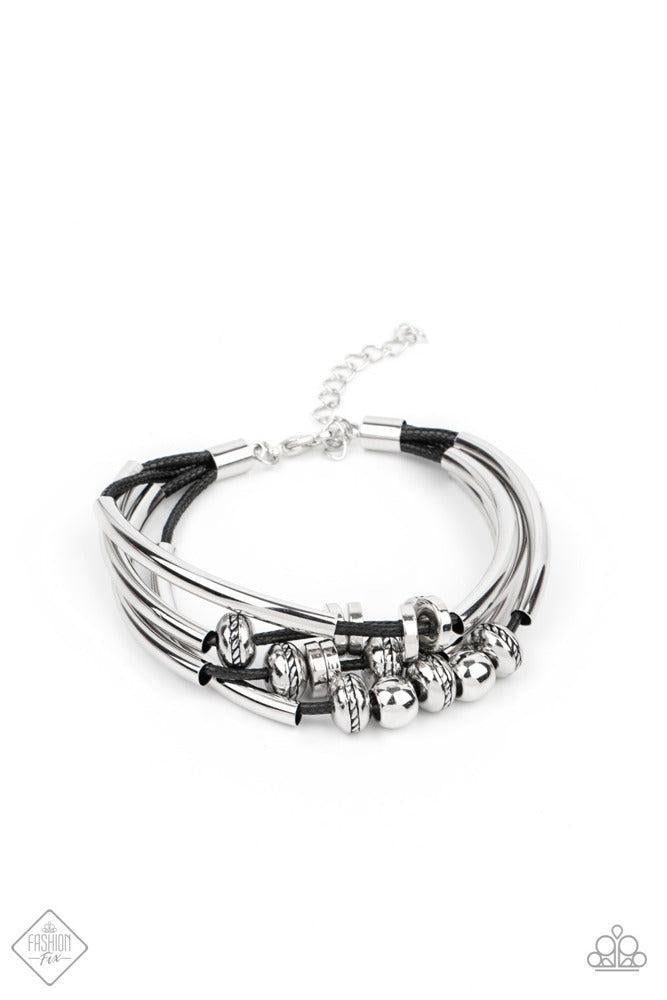 We Aim To Please Black & Silver Bracelet - Paparazzi Accessories