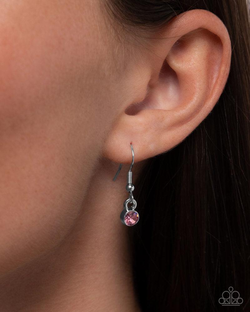 Well-Being Whimsy Pink Necklace - Paparazzi Accessories - free matching earrings -CarasShop.com - Paparazzi Jewelry by Cara Jewels