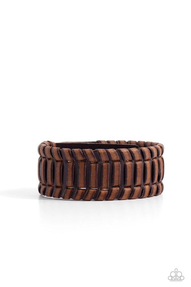 Western WRAP-ture Brown Bracelet - Paparazzi Accessories