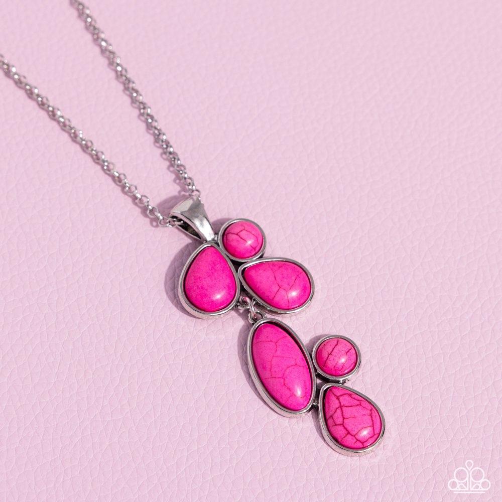 Wild Bunch Flair Pink Stone Necklace - Paparazzi Accessories