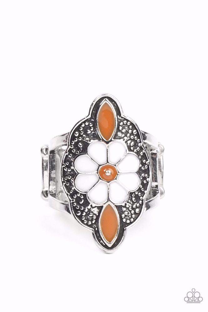 Wildflower Walkabout White Ring - Paparazzi Accessories