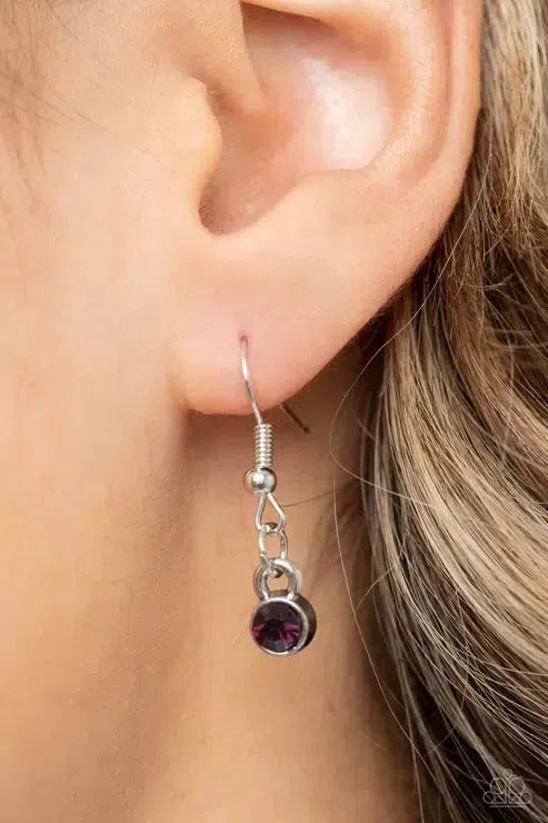Wintry Wreath Purple Necklace - Paparazzi Accessories - free matching earrings -CarasShop.com - Paparazzi Jewelry by Cara Jewels
