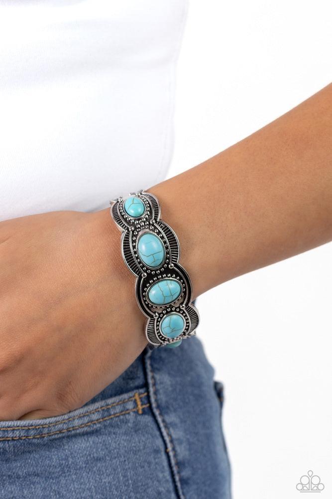 World Traveler  Blue Bracelet - Paparazzi Accessories