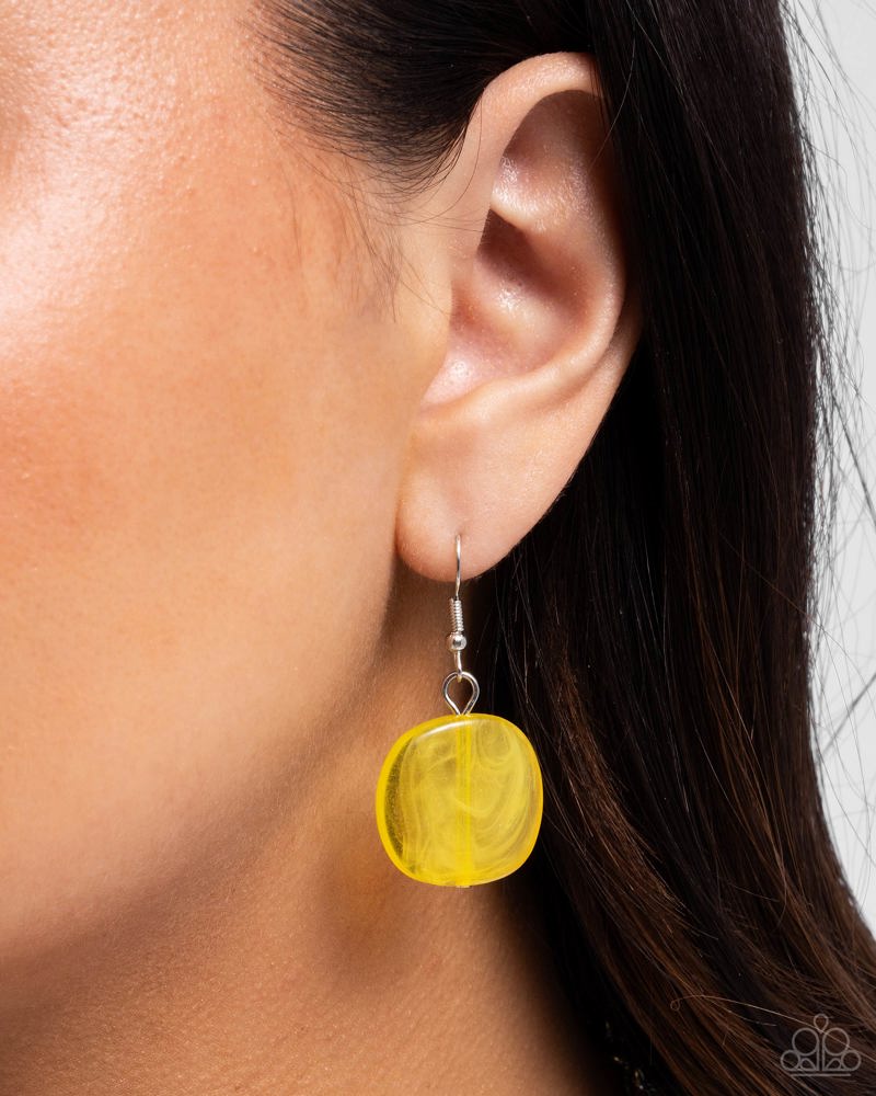 Worthwhile Wheels Yellow Necklace - Paparazzi Accessories