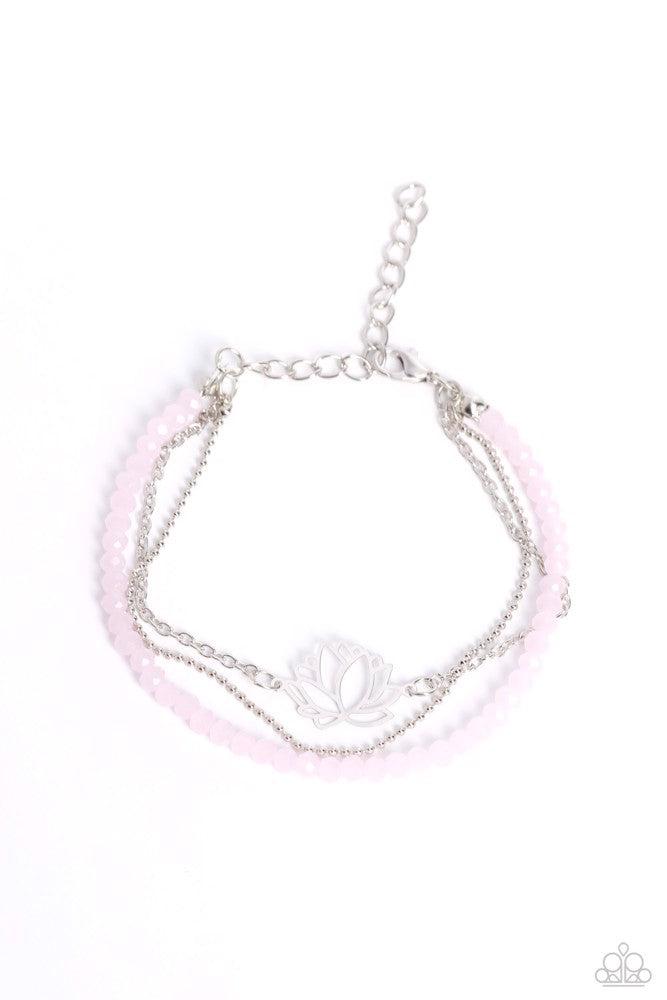 A LOTUS Like This Pink Bracelet - Paparazzi Accessories- lightbox - CarasShop.com - Paparazzi Jewelry by Cara Jewels